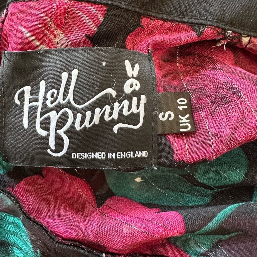 Hell Bunny Bed Of Roses Dress Black - Picture 10 of 10